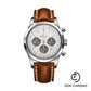 Breitling Transocean Chronograph Watch - Steel - Mercury Silver Dial - Gold Leather Strap - Tang Buckle - AB015212/G724/433X/A20BA.1