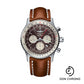 Breitling Navitimer B03 Chronograph Rattrapante 45 Watch - Steel - Panamerican Bronze Dial - Gold Leather Strap - Folding Buckle - AB031021/Q615/440X/A20D.1