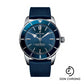 Breitling Superocean Heritage II B20 Automatic 44 Watch - Steel Case - Blue Dial - Blue Rubber Aero Classic Strap - AB2030161C1S1