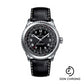 Breitling Aviator 8 B35 Automatic Unitime 43 Watch - Steel Case - Black Dial - Black Croco Strap - AB3521U41B1P1