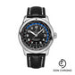 Breitling Aviator 8 B35 Automatic Unitime 43 Watch - Stainless Steel - Black Dial - Black Alligator Leather Strap - Folding Buckle - AB3521U41B1P2