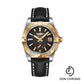 Breitling Galactic 36 Automatic Watch - Steel & rose Gold - Volcano Black Dial - Black Sahara Strap - Tang Buckle - C37330121B1X1