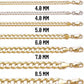 10K Gold- Hollow Cuban Link Diamond Cut (Pave) Chain