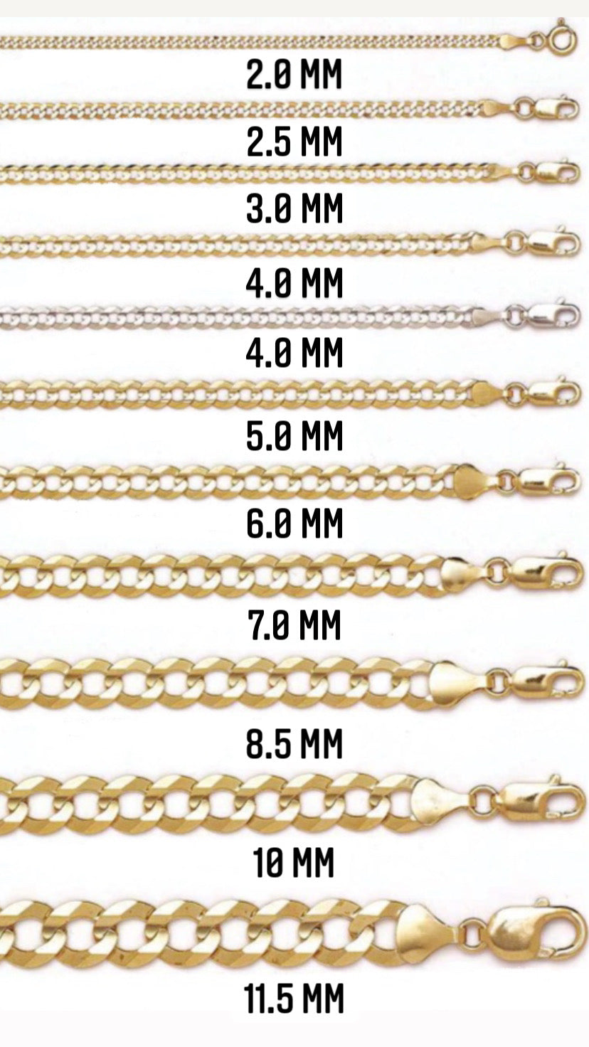 14K Gold- Solid Wheat Chain (White Gold)