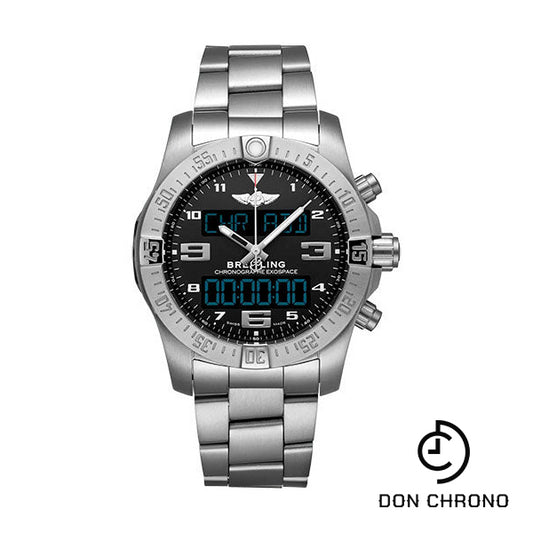 Breitling Exospace B55 Watch - Titanium - Black Dial - Metal Bracelet - EB5510H11B1E1