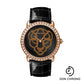 Cartier Revelation D'Une Panthere Watch - 37 mm Pink Gold Diamond Case - Black Dial - Black Alligator Strap - HPI01259
