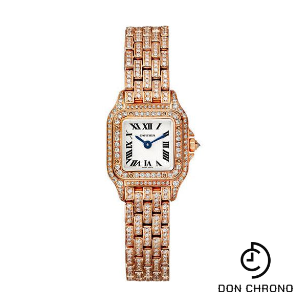 Cartier Panthere de Cartier Watch - 25 mm Pink Gold Diamond Case - Diamond Bracelet - HPI01326