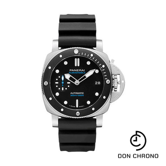 Panerai Luminor Submersible 42mm Watch - Black Dial - Black Rubber Strap - PAM00683