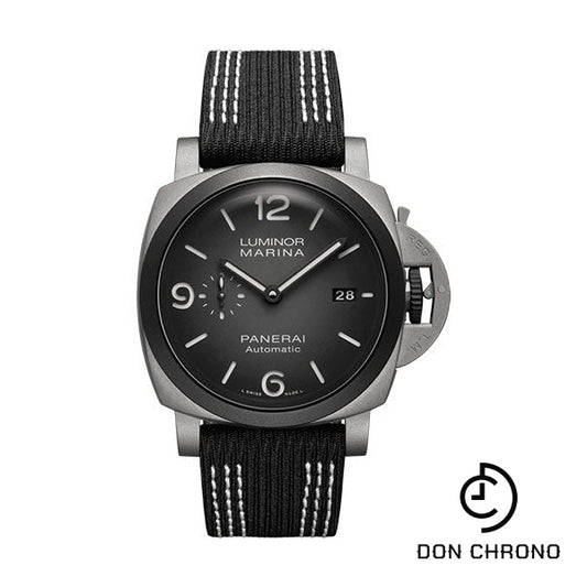 Panerai Luminor Marina 44mm - Guillaume Nery Edition - Sandblasted Titanium Dmls - Shaded Black Dial - PAM01122