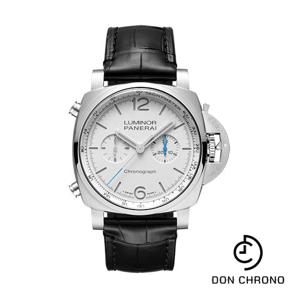 Panerai Luminor Chrono - 44mm Brushed Steel Case - White Dial - PAM01218