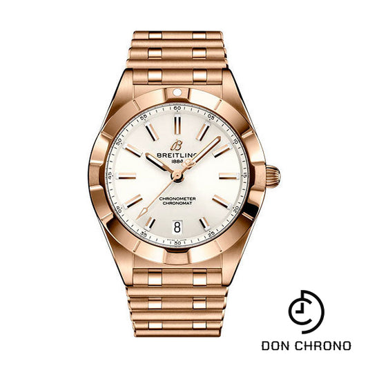 Breitling Chronomat 32 Watch - 18K Red Gold - White Dial - Metal Bracelet - R77310101A1R1