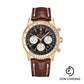 Breitling Navitimer B01 Chronograph 43 Watch - 18k Red Gold - Black Dial - Brown Croco Strap - Folding Buckle - RB0121211B1P2