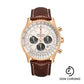 Breitling Navitimer B01 Chronograph 46 Watch - 18k Red Gold - Silver Dial - Brown Croco Strap - Folding Buckle - RB0127121G1P2
