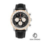 Breitling Navitimer B01 Chronograph 46 Watch - Steel & Red Gold - Black Dial - Black Croco Strap - Folding Buckle - UB0127211B1P2