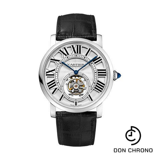 Cartier Rotonde de Cartier Flying Tourbillon Watch - 40 mm White Gold Case - W1556216