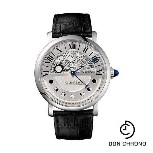 Cartier Rotonde de Cartier Day Night Retrograde Moon Phases Watch - 43.5 mm White Gold Case - W1556244