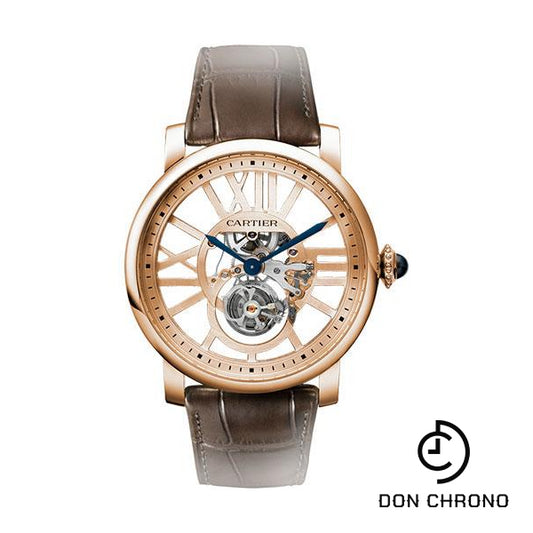Cartier Rotonde de Cartier Skeleton Flying Tourbillon Numbered Edition of 100 Watch - 45 mm Pink Gold Case - W1580046