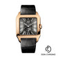 Cartier Santos Dumont Power Reserve Watch - 38 mm Pink Gold Case - Gray Dial - Gray Alligator Strap - W2020068