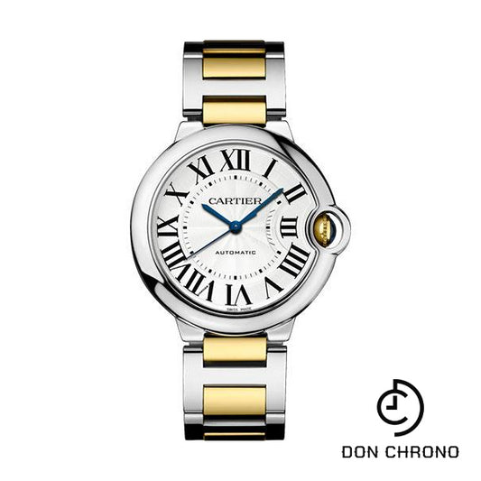 Cartier Ballon Bleu de Cartier Watch - 36.6 mm Steel Case - Yellow Gold And Steel Bracelet - W2BB0012