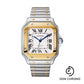 Cartier Santos de Cartier Watch - 35.1 mm Yellow Gold And Steel Case - Silvered Dial - Steel Bracelet - W2SA0016