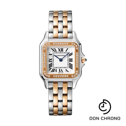 Cartier Panthere de Cartier Watch - 27 mm Steel And Pink Gold Case - Diamond Bezel - W3PN0007