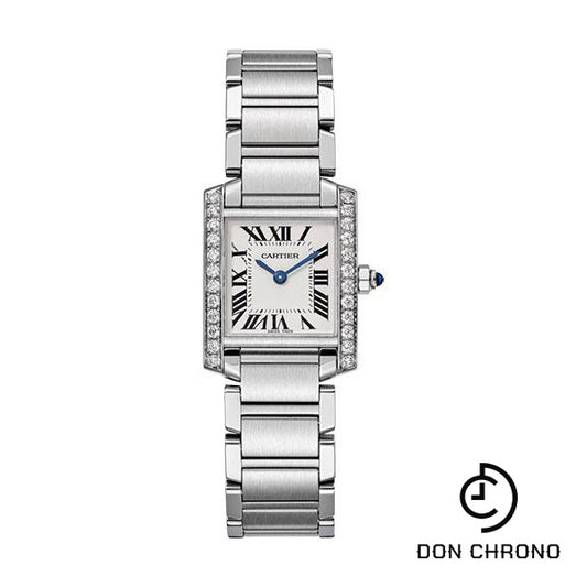 Cartier Tank Francaise Watch - 25.20 mm Steel Diamond Case - W4TA0008