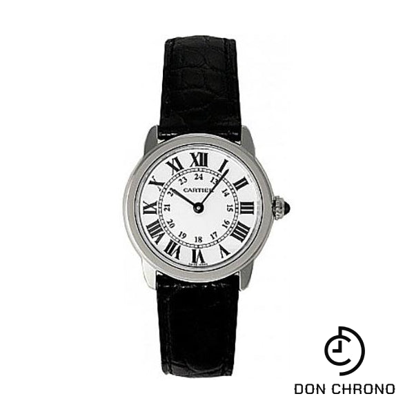 Cartier Ronde Solo Watch - Small Steel Case - Alligator Strap - W6700155