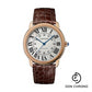 Cartier Ronde Solo de Cartier Extra Large Model Watch - 42 mm Pink Gold And Steel Case - Matt Brown Alligator Strap - W6701009