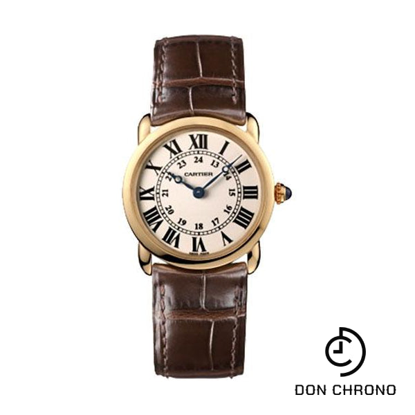 Cartier Ronde Louis Cartier Watch - Small Pink Gold Case - Alligator Strap - W6800151