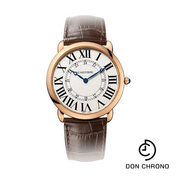 Cartier Ronde Louis Cartier 42 MM Watch - 42 mm Pink Gold Case - Dark Brown Alligator Strap - W6801004