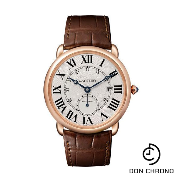 Cartier Ronde Louis Cartier Watch - 40 mm Pink Gold Case - Brown Alligator Strap - W6801005