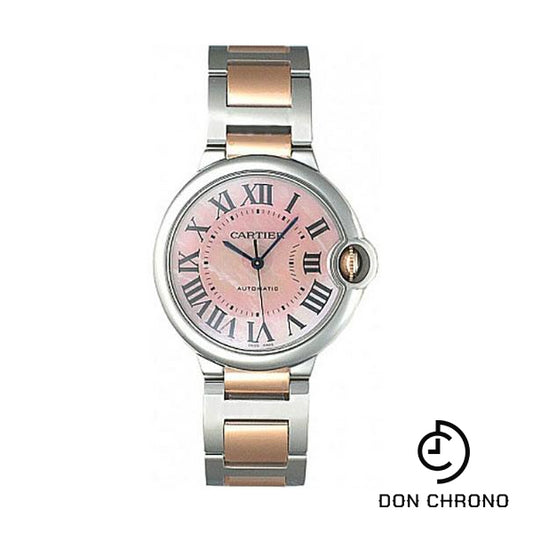 Cartier Ballon Bleu de Cartier Watch - Medium Steel And Pink Gold Case - Pink Mother-of-Pearl Dial - W6920033