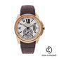 Cartier Calibre de Cartier Watch - 42 mm Pink Gold Case - Snailed Dial - Alligator Strap - W7100009