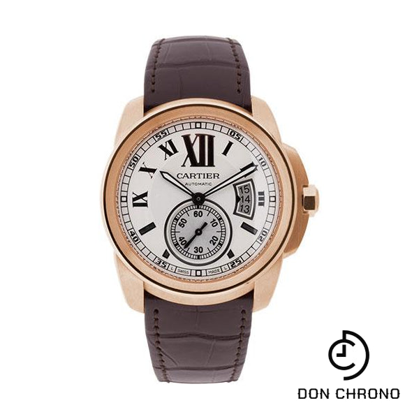 Cartier Calibre de Cartier Watch - 42 mm Pink Gold Case - Snailed Dial - Alligator Strap - W7100009