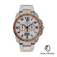 Cartier Calibre de Cartier Chronograph Watch - 42 mm Steel And Pink Gold Case - Silver Dial - W7100042