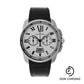Cartier Calibre de Cartier Chronograph Watch - 42 mm Steel Case - Silver Dial - Black Alligator Strap - W7100046
