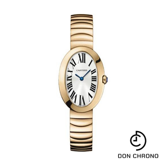 Cartier Baignoire Watch - Small Pink Gold Case - Gold Bracelet - W8000005