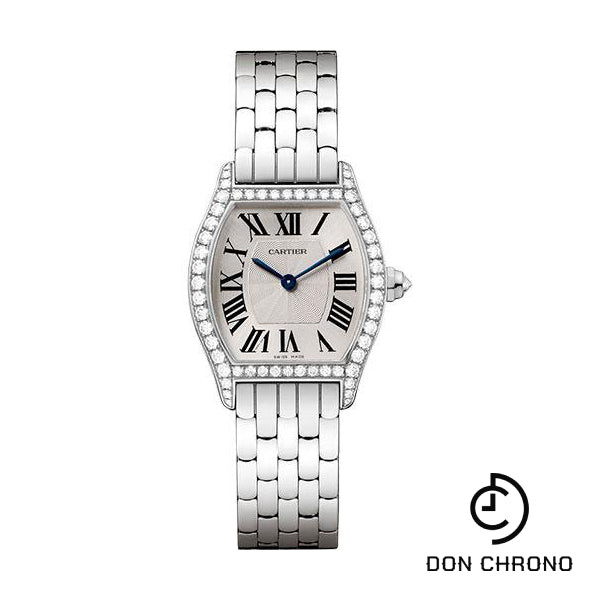 Cartier Tortue Watch - 30 mm White Gold Diamond Case - WA501011