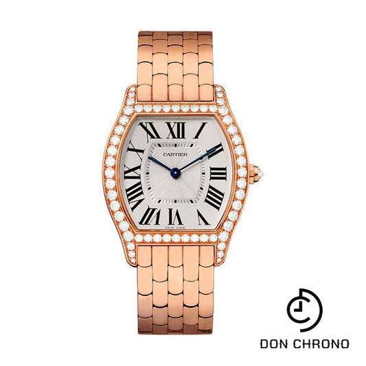 Cartier Tortue Watch - 39 mm Pink Gold Diamond Case - WA501012