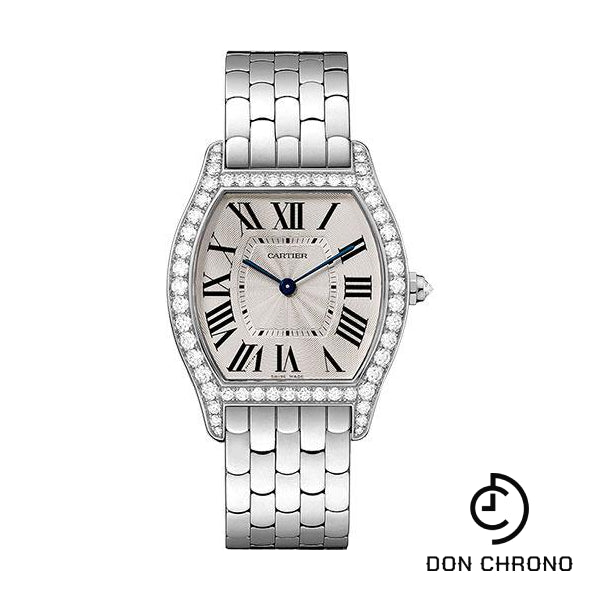Cartier Tortue Watch - 39 mm White Gold Diamond Case - WA501013