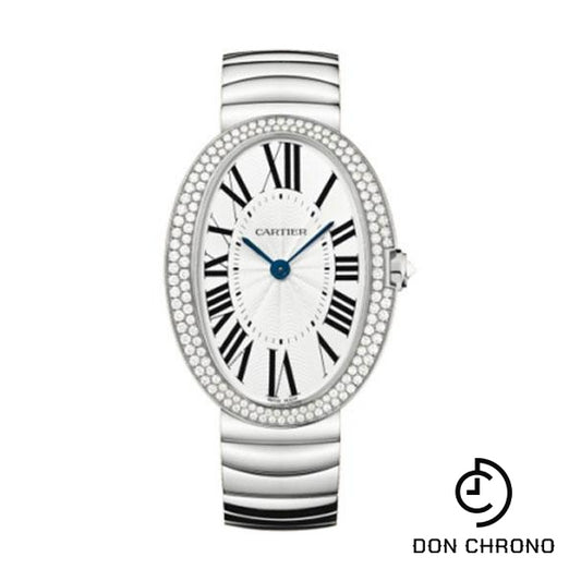 Cartier Baignoire Watch - Large White Gold Diamond Case - Gold Bracelet - WB520010