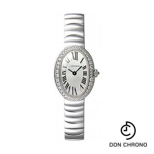 Cartier Baignoire Watch - Mini White Gold Diamond Case - WB520025