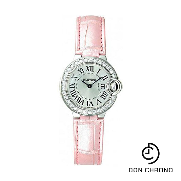 Cartier Ballon Bleu de Cartier Watch - Small White Gold Case - Diamond Bezel - Alligator Strap - WE900351