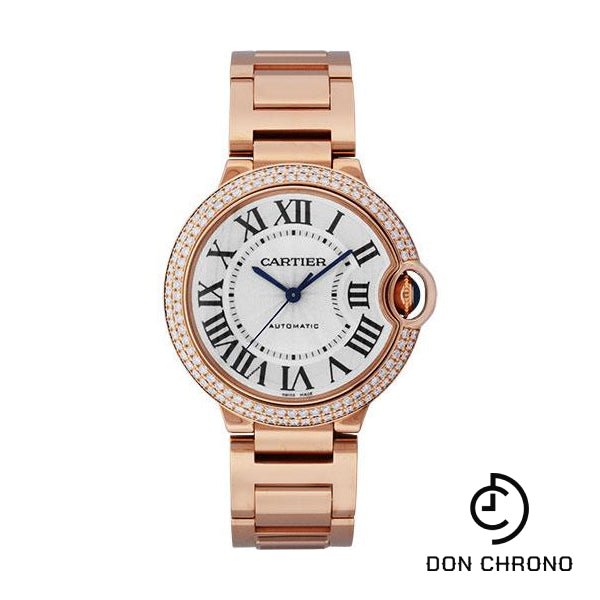 Cartier Ballon Bleu de Cartier Watch - Medium Pink Gold Case - Diamond Bezel - WE9005Z3