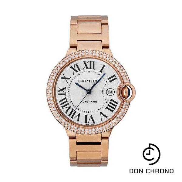 Cartier Ballon Bleu de Cartier Watch - Large Pink Gold Case - Diamond Bezel - WE9008Z3