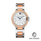 Cartier Ballon Bleu de Cartier Watch - 36 mm Steel Case - Pink Gold Diamond Bezel - Diamond Dial - Steel And Pink Gold Bracelet - WE902078