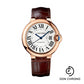 Cartier Ballon Bleu de Cartier Watch - 36.6 mm Pink Gold Case - Brown Alligator Strap - WGBB0009