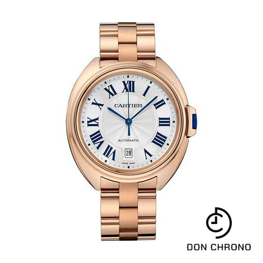 Cartier Cle de Cartier Watch - 40 mm Pink Gold Case - Silvered Dial - WGCL0020