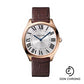 Cartier Drive de Cartier Extra Flat Watch - 38 mm Pink Gold Case - Silvered Dial - Brown Alligator Strap - WGNM0006