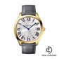 Cartier Drive de Cartier Extra-Flat Watch - 38 mm Yellow Gold Case - Silvered Dial - Gray Alligator Strap - WGNM0011